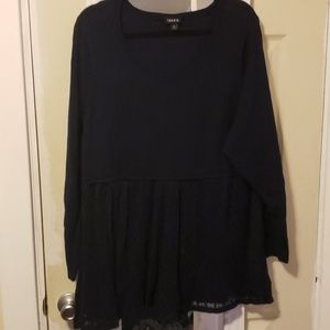 Navy baby doll sweater